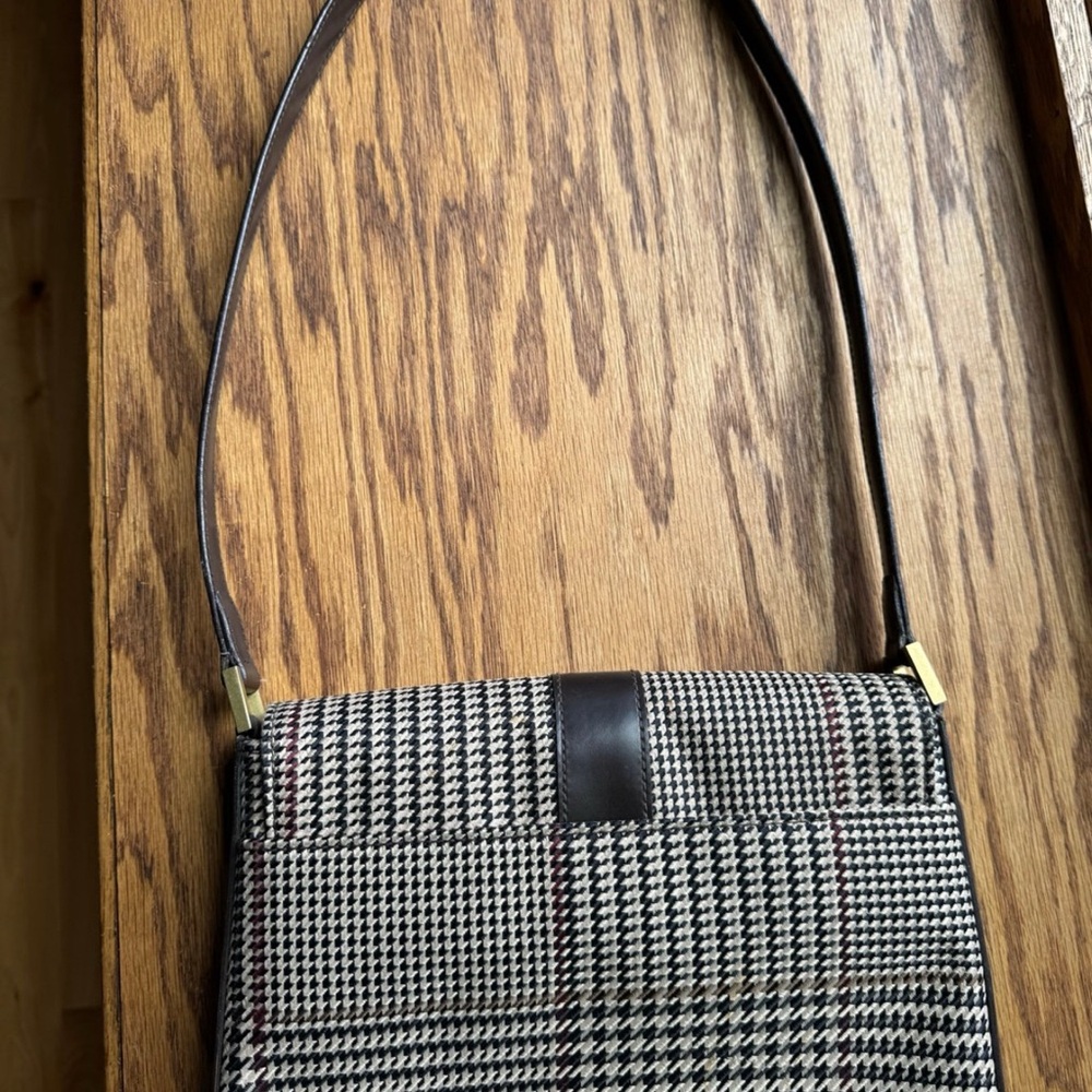 Ralph Lauren Shoulder Bag with Classic Checkered Pattern